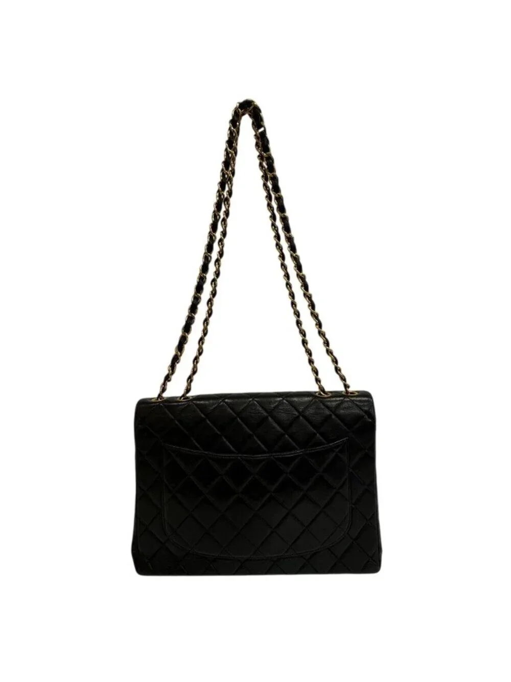 Chanel Maxi Quilted Shoulder Bag Purse Crossbody Black